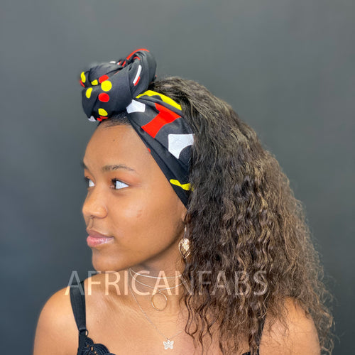 Turbante africano - Barro rojo / amarillo