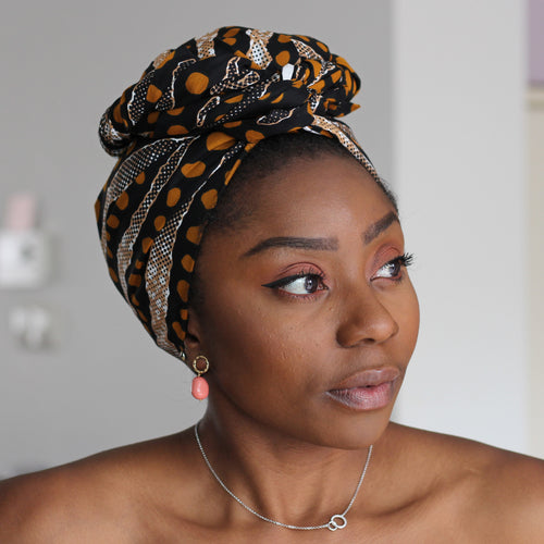 Cinta para la cabeza africana - Puntos de tela de barro