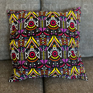 funda de almohada africana | Tribal multicolor - Cojín decorativo 45x45cm - 100% Algodón