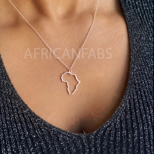 Collar / colgante - Continente africano - Oro rosa