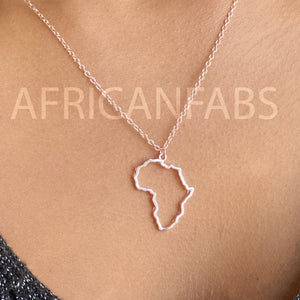 Collar / colgante - Continente africano - Oro rosa
