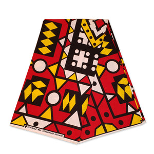 SAMAKAKA ROJA Africana ANGOLA Wax print fabric/tela (Tradicional Samacaca)