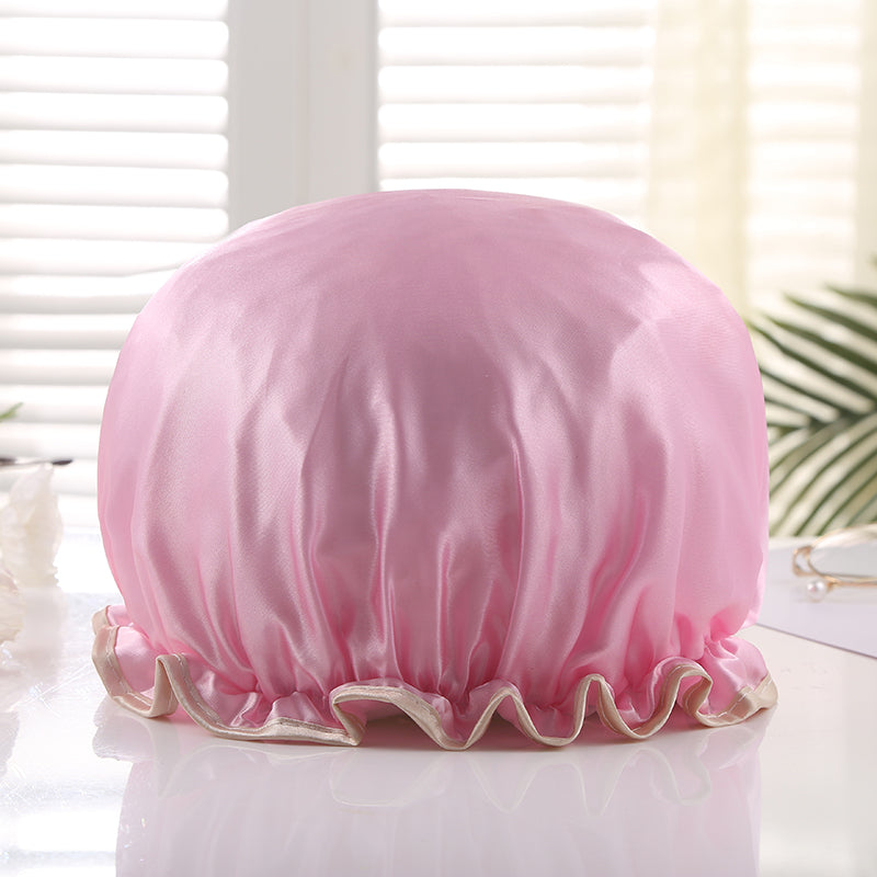 GRANDE Gorro de ducha para cabello completo / rizos - Rosa