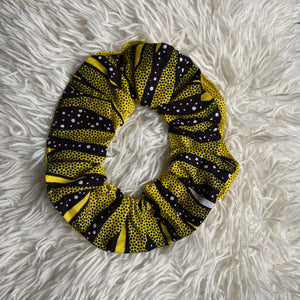 Scrunchie estampado africano - Accesorios para el cabello Adultos XL - Amarillo / negro