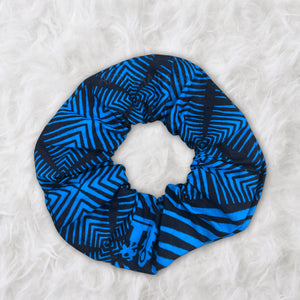 Scrunchie estampado africano - Accesorios para el cabello Adultos XL - Azul