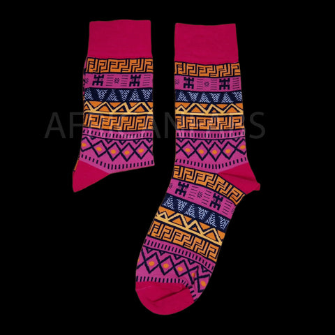 Calcetines africanos / Calcetines afro / Calcetines de barro - Rosa