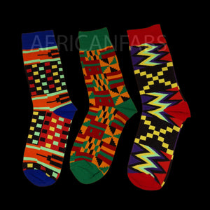 Calcetines africanos / Calcetines afro / Juego de 3 pares