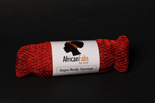 Esponja Red Africana / Red Exfoliante Africana / Esponja Sapo - Rojo