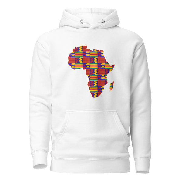 Sudadera - Unisex - Continente Africano en estampado Rojo Kente D002 (Sudadera con capucha en varios colores)