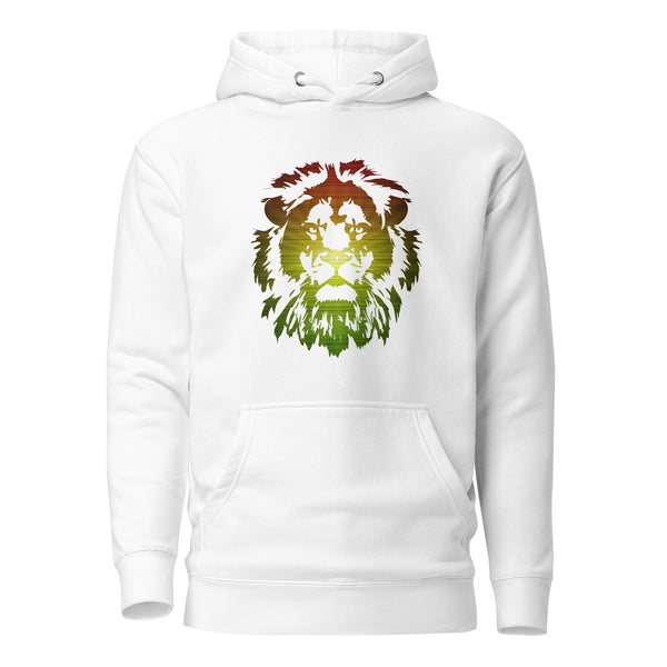 Sudadera con capucha - Unisex - Cabeza de león en colores panafricanos D021 (Sudadera con capucha en varios colores)